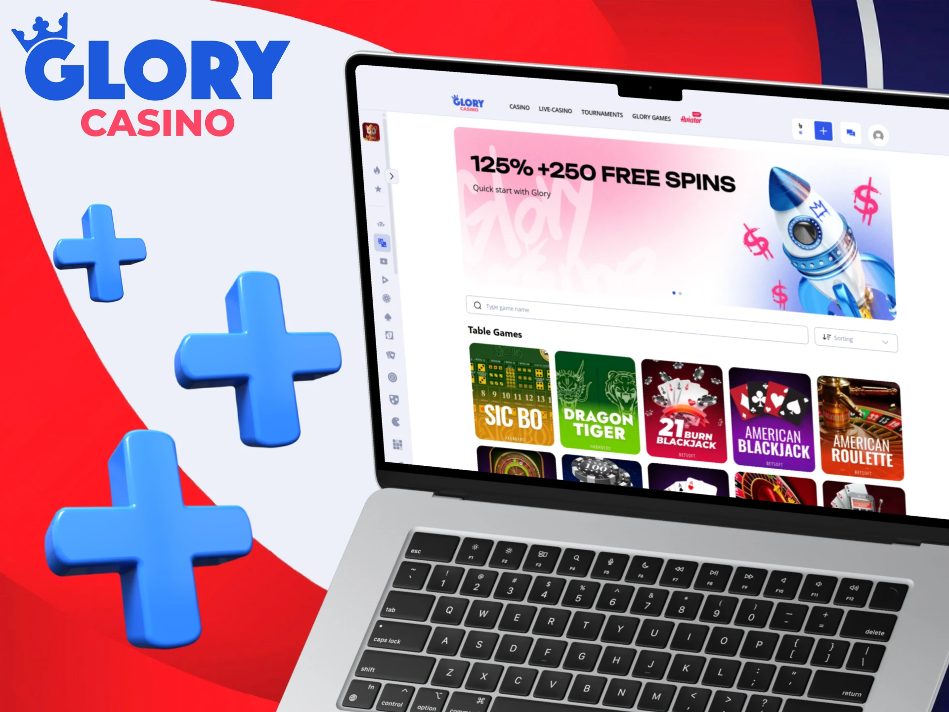 Check out the benefits of the table games section at Glory Casino.