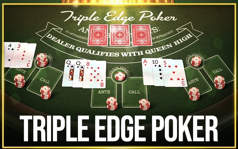 Collect winning card combinations in the Triple Edge Poker game from Glory Casino.